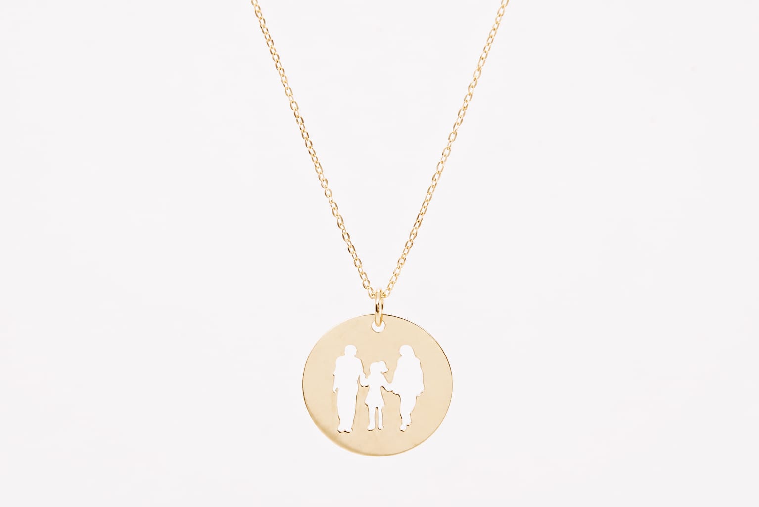 14K Gold Family Necklace