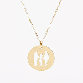 14K Gold Family Necklace