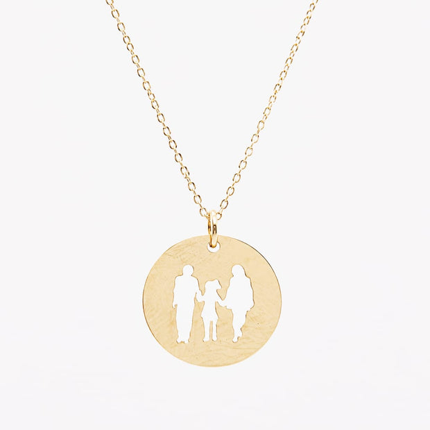 14K Gold Family Necklace