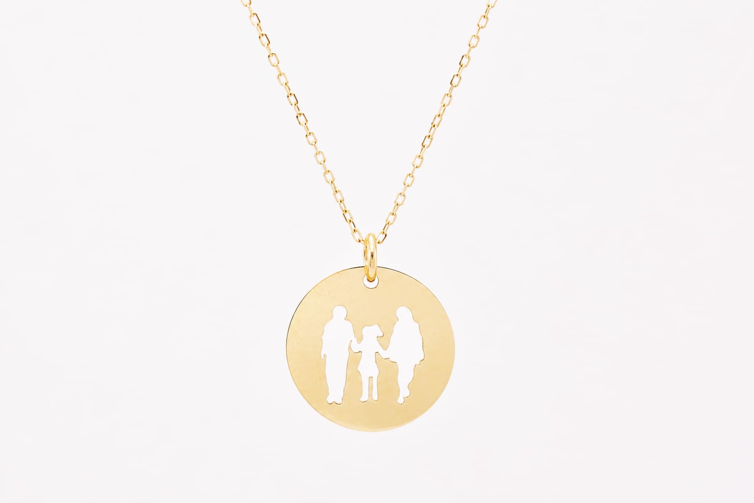 14K Gold Family Necklace