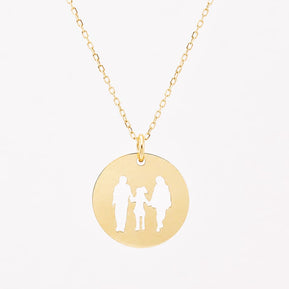 14K Gold Family Necklace