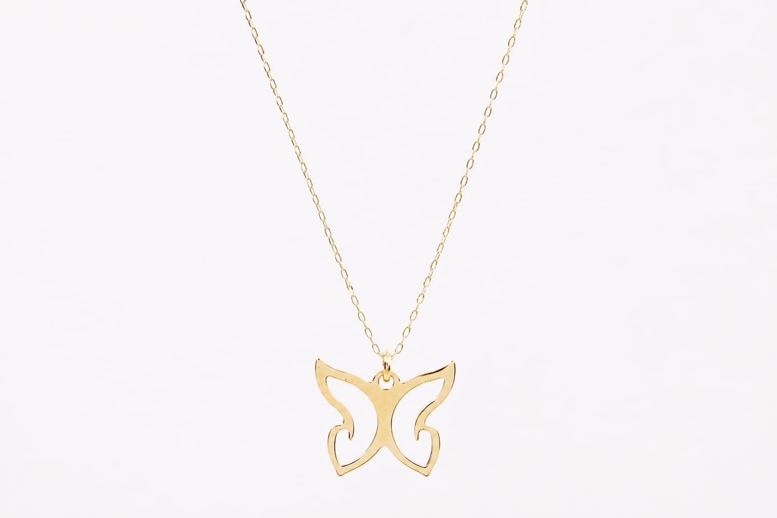 14K Gold Butterfly Necklace