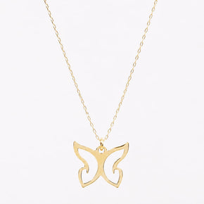 14K Gold Butterfly Necklace