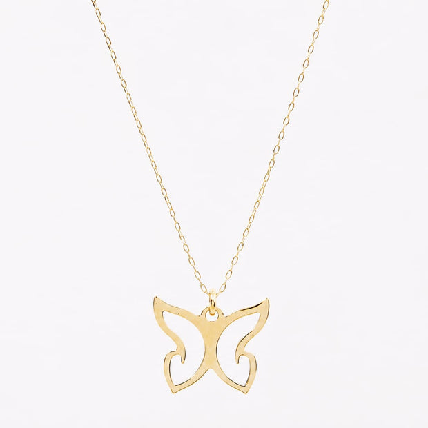 14K Gold Butterfly Necklace