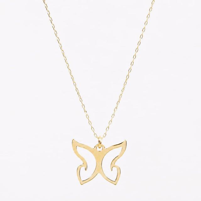 14K Gold Butterfly Necklace