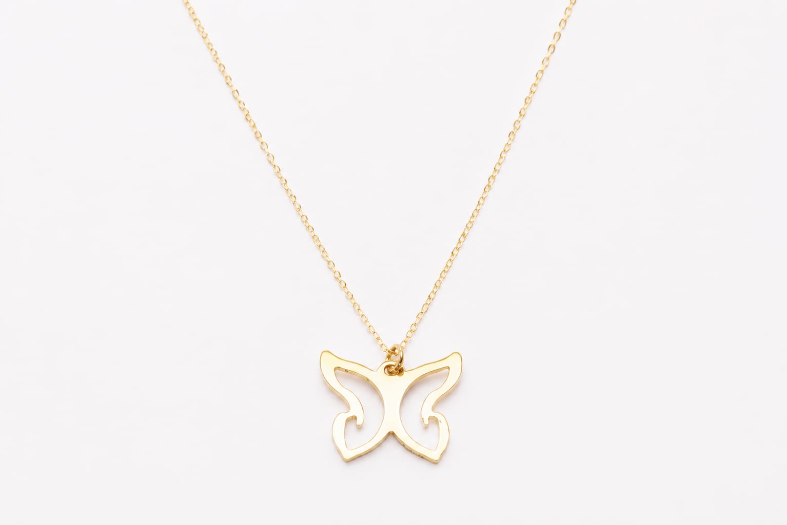 14K Gold Butterfly Necklace