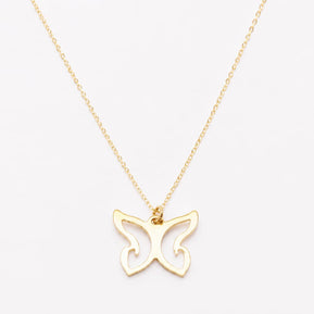 14K Gold Butterfly Necklace