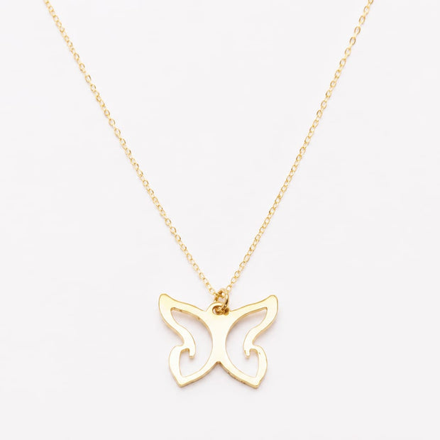 14K Gold Butterfly Necklace
