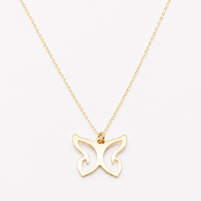 14K Gold Butterfly Necklace