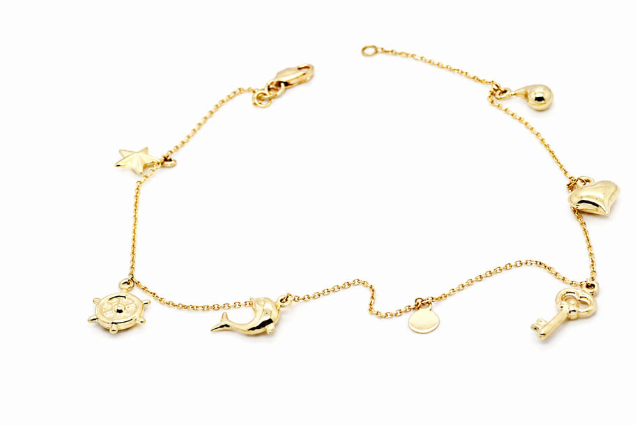14K Gold Lucky Charm Anklet