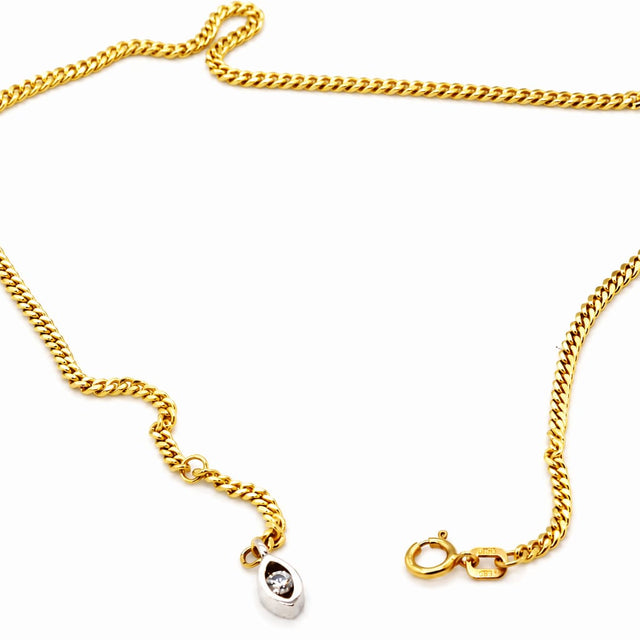 14K Gold Evil Eye Anklet