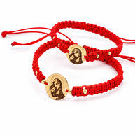 14K Gold Virgin Mary Matching Bracelet Set – Mum & Baby