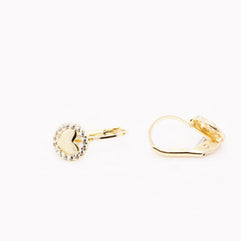 14K Gold Heart Earrings for Children