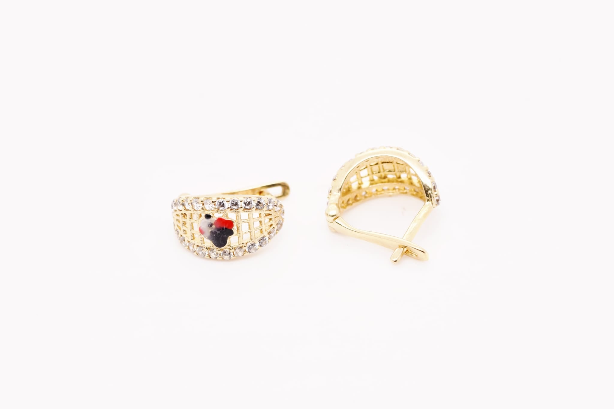 14K Gold Minnie-Inspired Children's Earrings