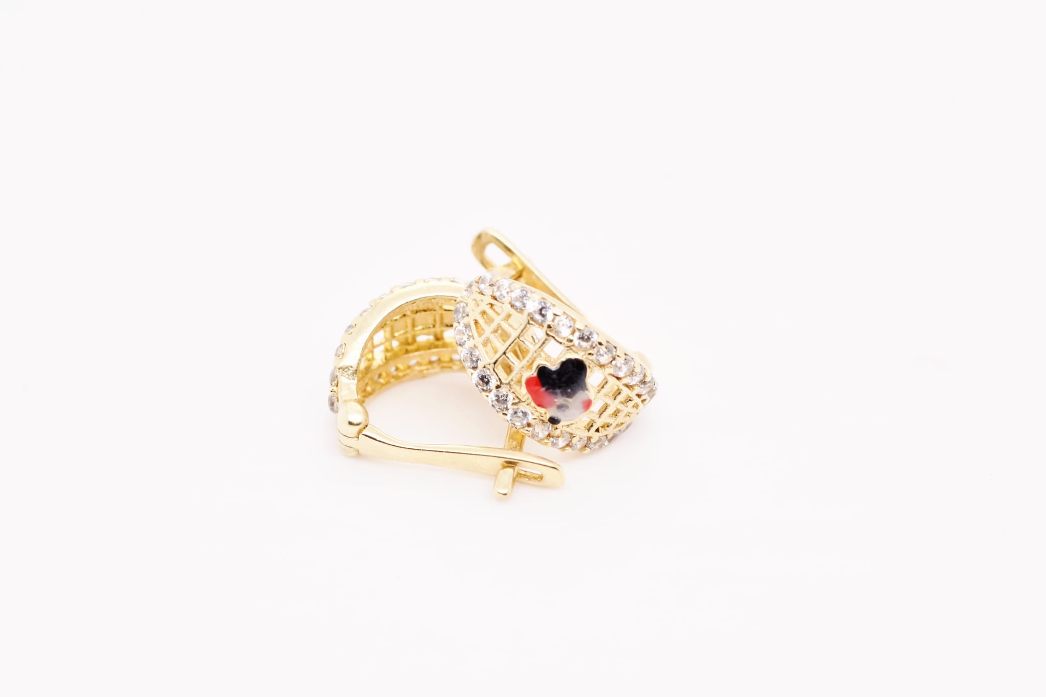 14K Gold Minnie-Inspired Children's Earrings