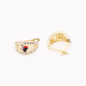 14K Gold Minnie-Inspired Children's Earrings