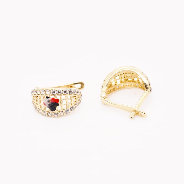 14K Gold Minnie-Inspired Children's Earrings