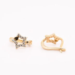 14K Gold Star Earrings for Children