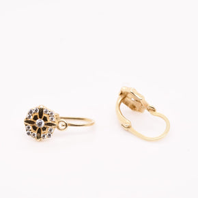 14K Gold Vintage Flower Earrings for Children