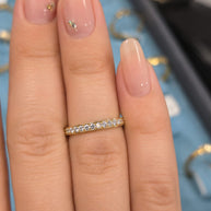 14K Yellow Gold Cubic Zirconia Eternity Band