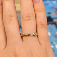 14K Yellow Gold Molten Organic Texture Band Ring