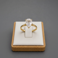 Pear-Cut Solitaire Ring 14K Gold