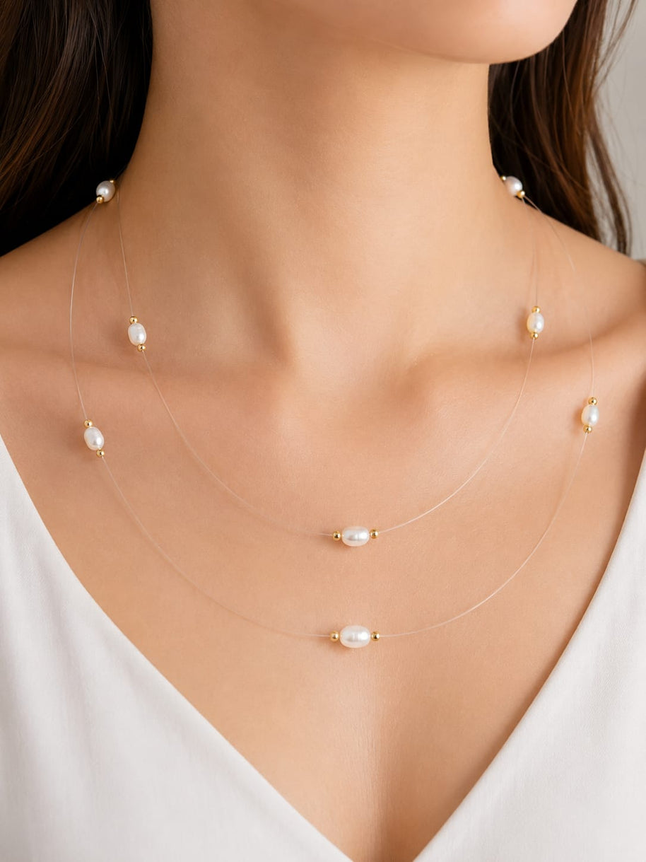 Floating Pearl Necklace